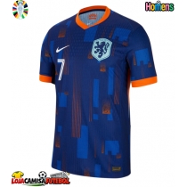 Camisa de Futebol Holanda Xavi Simons #7 Equipamento Secundário Europeu 2024 Manga Curta